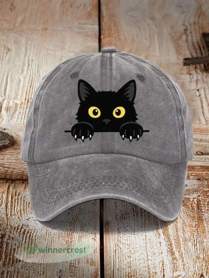 Black Cat Hat - Gray / ONE