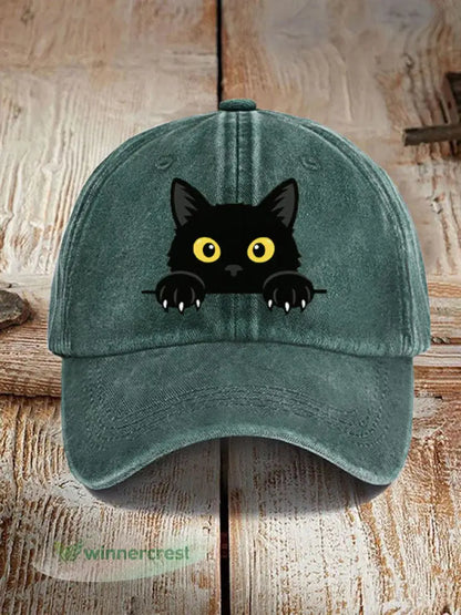 Black Cat Hat - Green / ONE