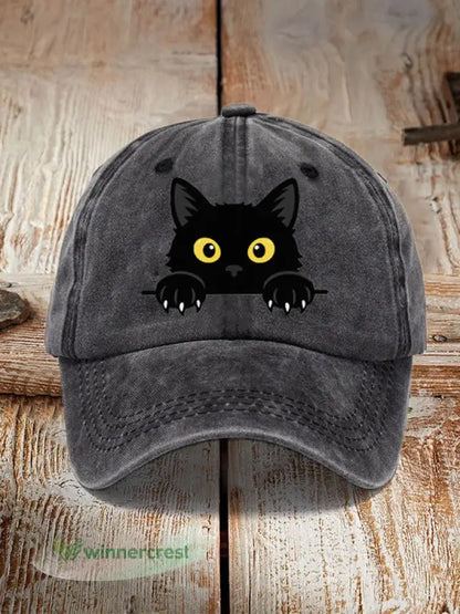 Black Cat Hat - Black / ONE