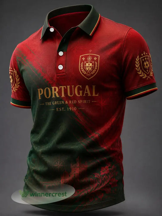 Blusa casual masculina com estampa de futebol português - como a imagem / S