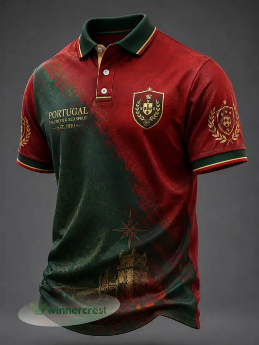 Blusa casual masculina com estampa de futebol português - como a imagem / S