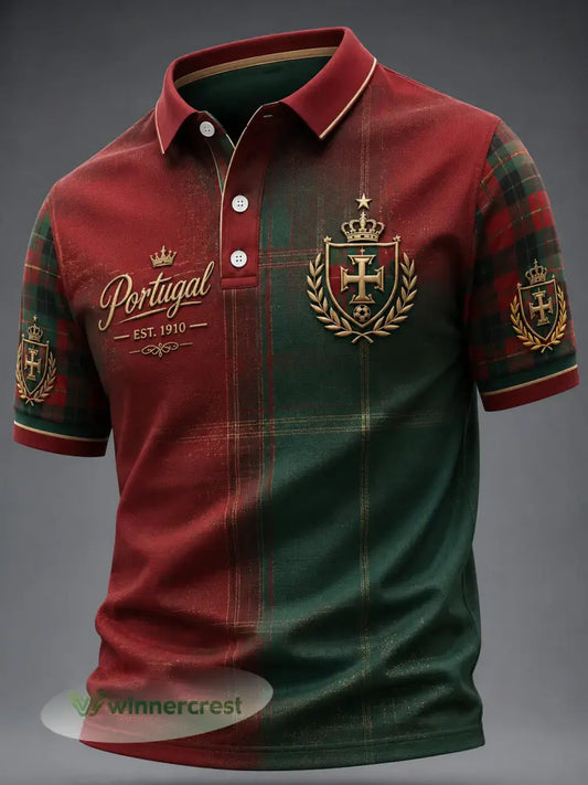 Blusa casual masculina com estampa de futebol português - como a imagem / S