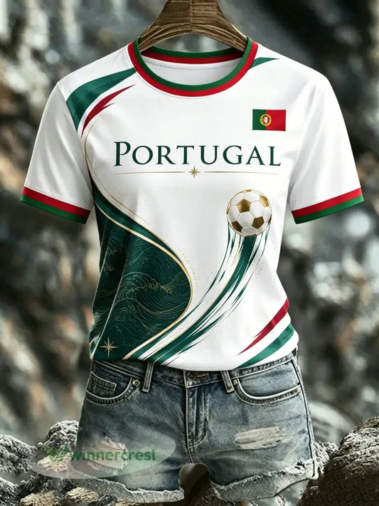 Camiseta Art Print Women’s Portugal Football Match - A / S
