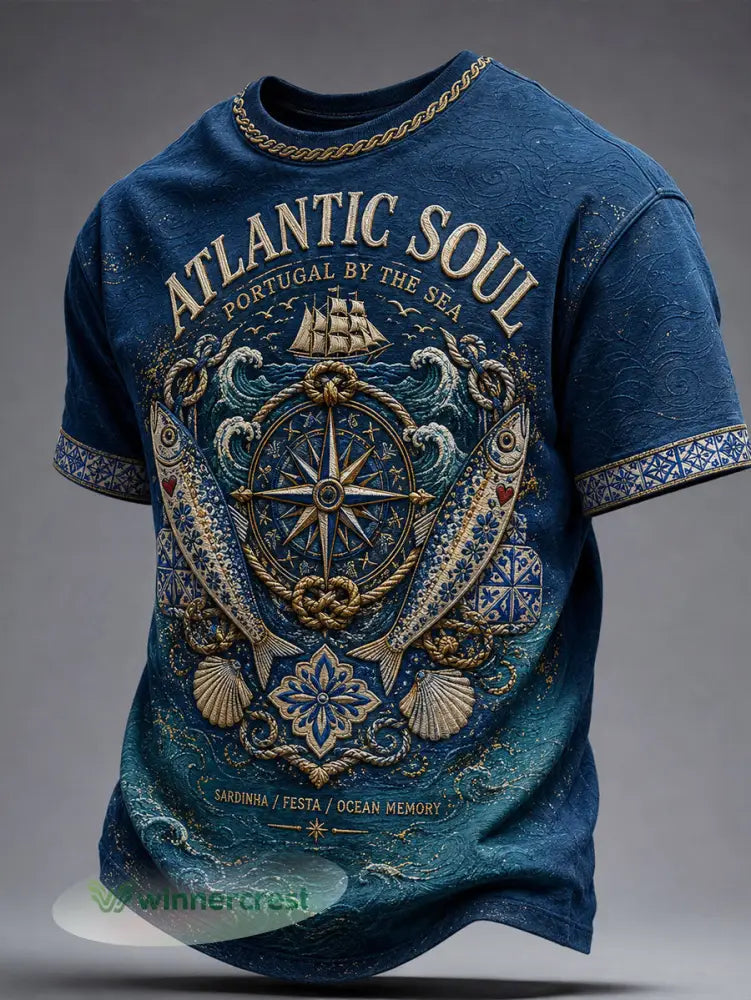 Festa dos homens dos Santos Populares Art Impresso T-shirt - azul / S