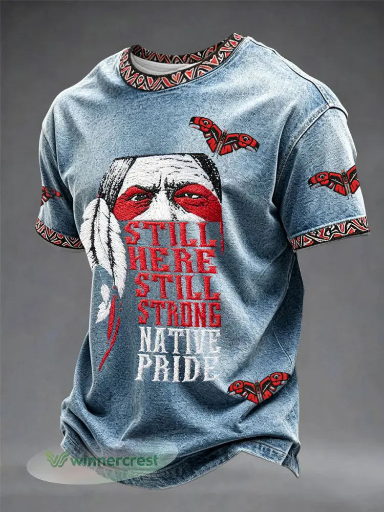 Indigenous unisex casual T-shirt - Blue / S