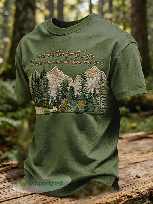 Men’s Forest Conservation Print T-shirt - Green / S