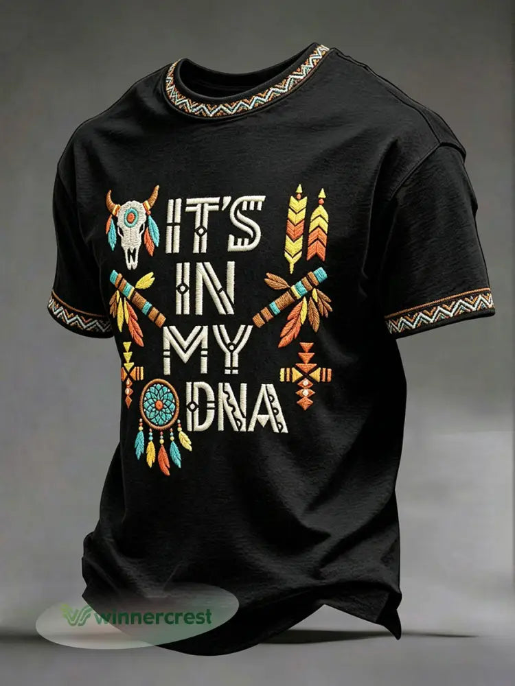 Men’s Indigenous ’It’s In My DNA’ T-Shirts - Black / S