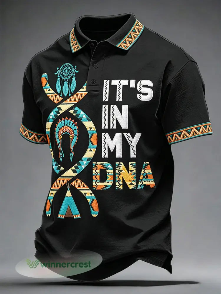 Men’s Indigenous ’It’s In My DNA’ Tops - Black / S