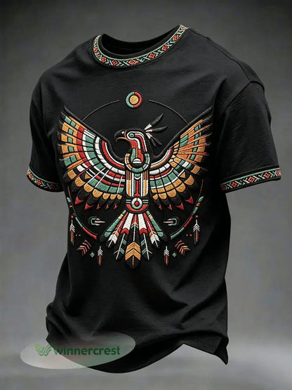 Men’s Indigenous Thunderbird Art T-Shirts - Black / S