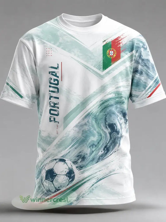 Men’s Portugal Football Match Cheer Art Print T-shirt - A / S