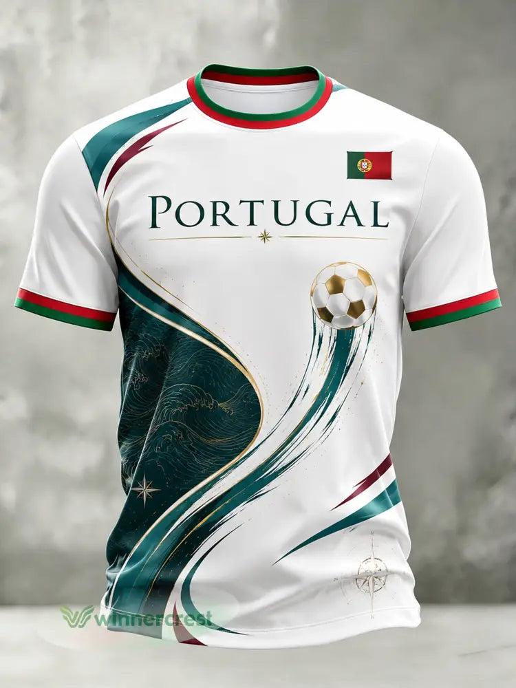 Men’s Portugal Football Match Cheering Art Print T-shirt - A / S