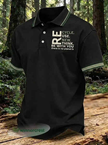 Men’s There Is No Planet B Printed Shirt - Black / S
