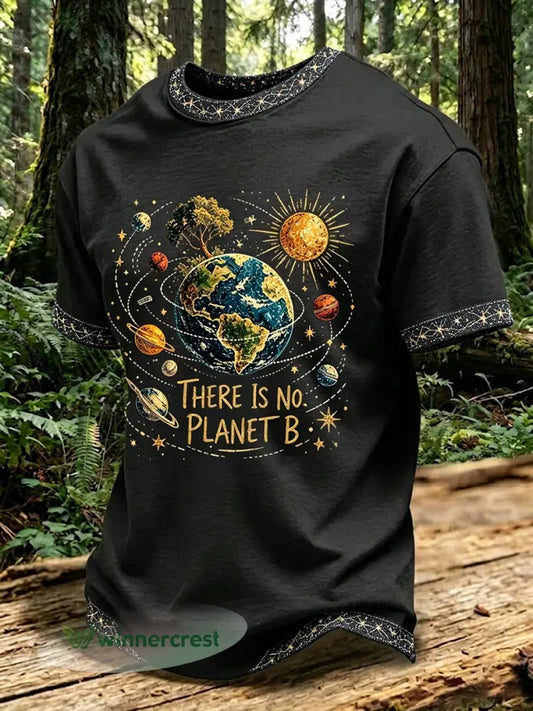 Men’s There Is No Planet B Short Sleeves T-shirt - Black / S