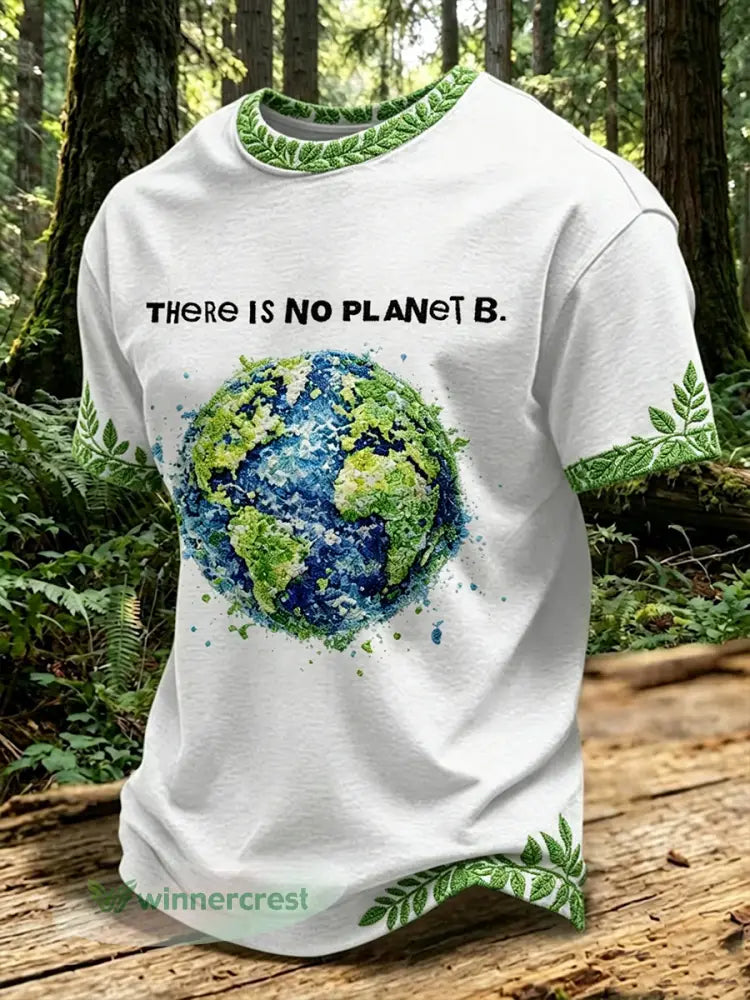 Men’s There Is No Planet B Short Sleeves T-shirt - White / S