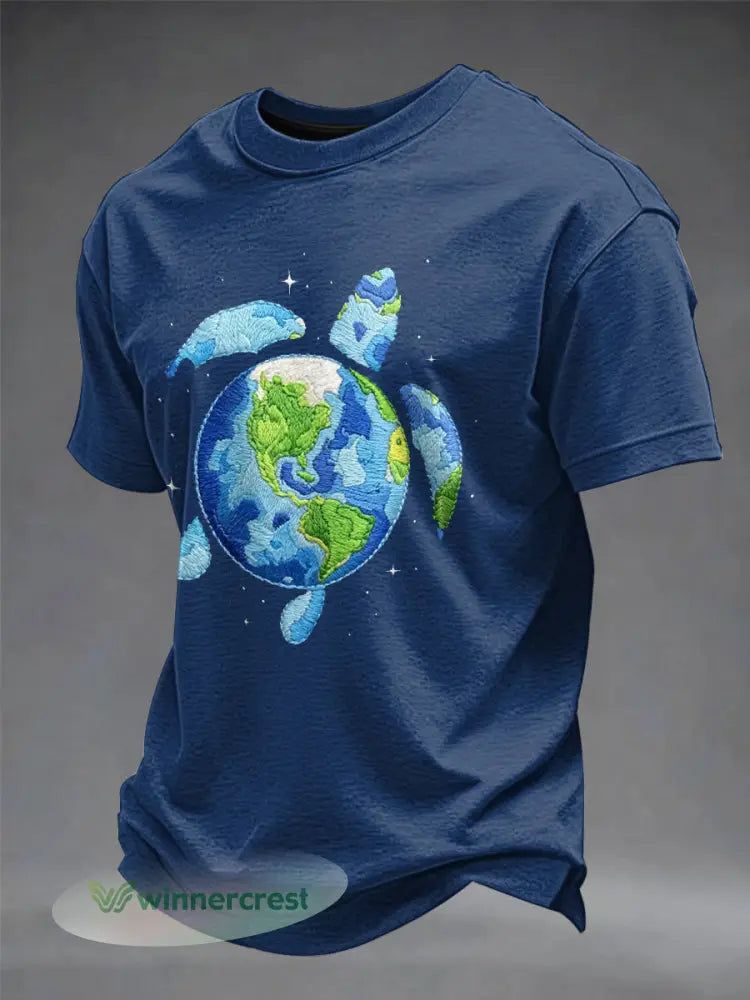 Men’s World Ocean Day Printed T-shirt - As picture / S