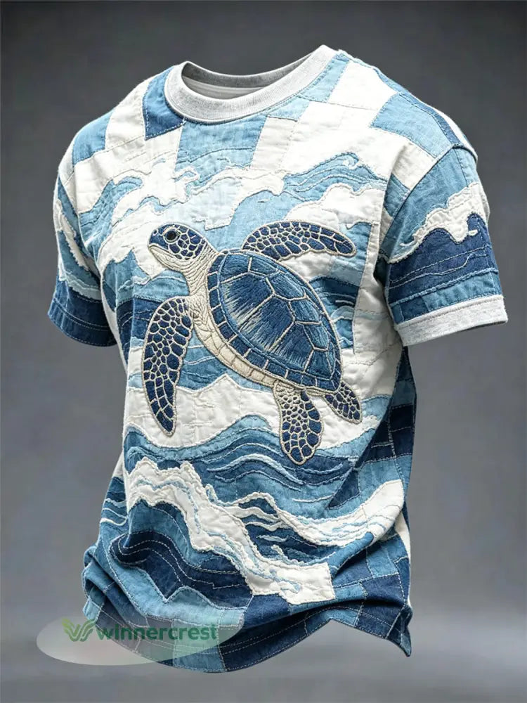 Men’s World Ocean Day Printed T-shirt - As picture / S