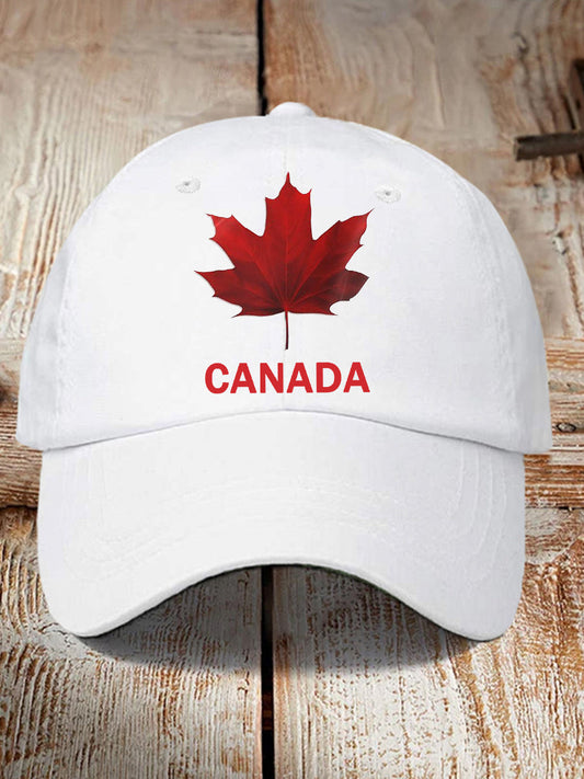 Unisex Canadian Maple Leaf Print Hat