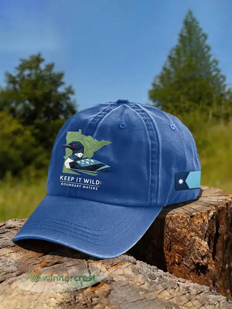 Unisex Save The Boundary Waters Print Cap - Lake Blue / ONE