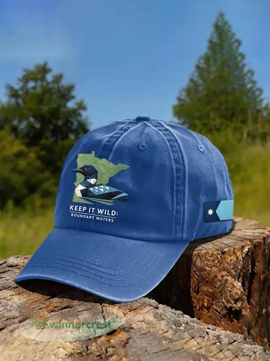 Unisex Save The Boundary Waters Print Cap - Lake Blue / ONE