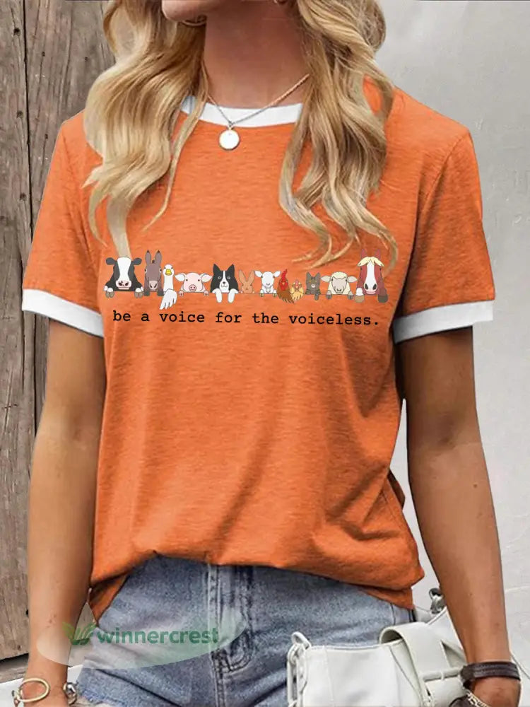 Women’s Animal Lovers T-shirt - Orange / S